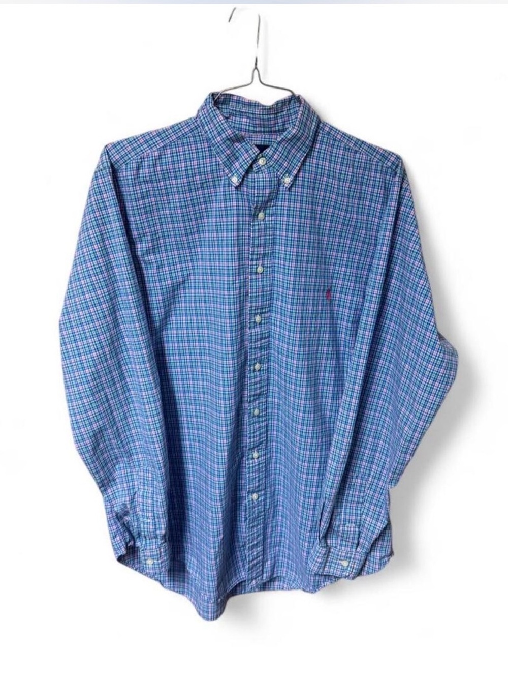 Ralph Lauren Men’s LT Classic Blue Plaid Button-Down Shirt